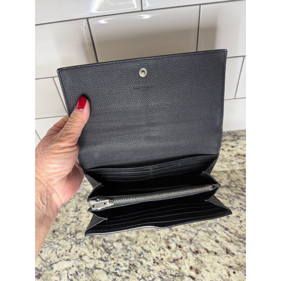 Women's Saint Laurent Black Leather Wallet - Picture 8 of 10